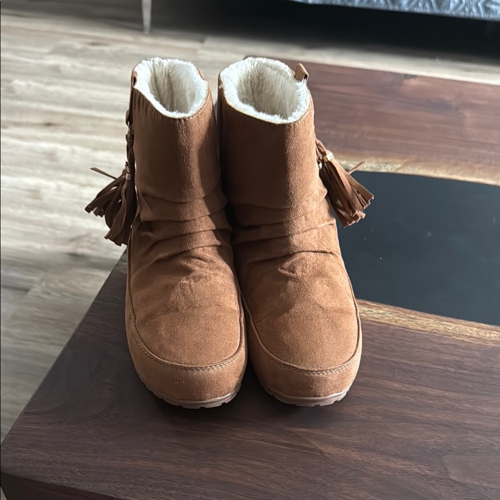 Women's Tan Suede Ankle Boots
